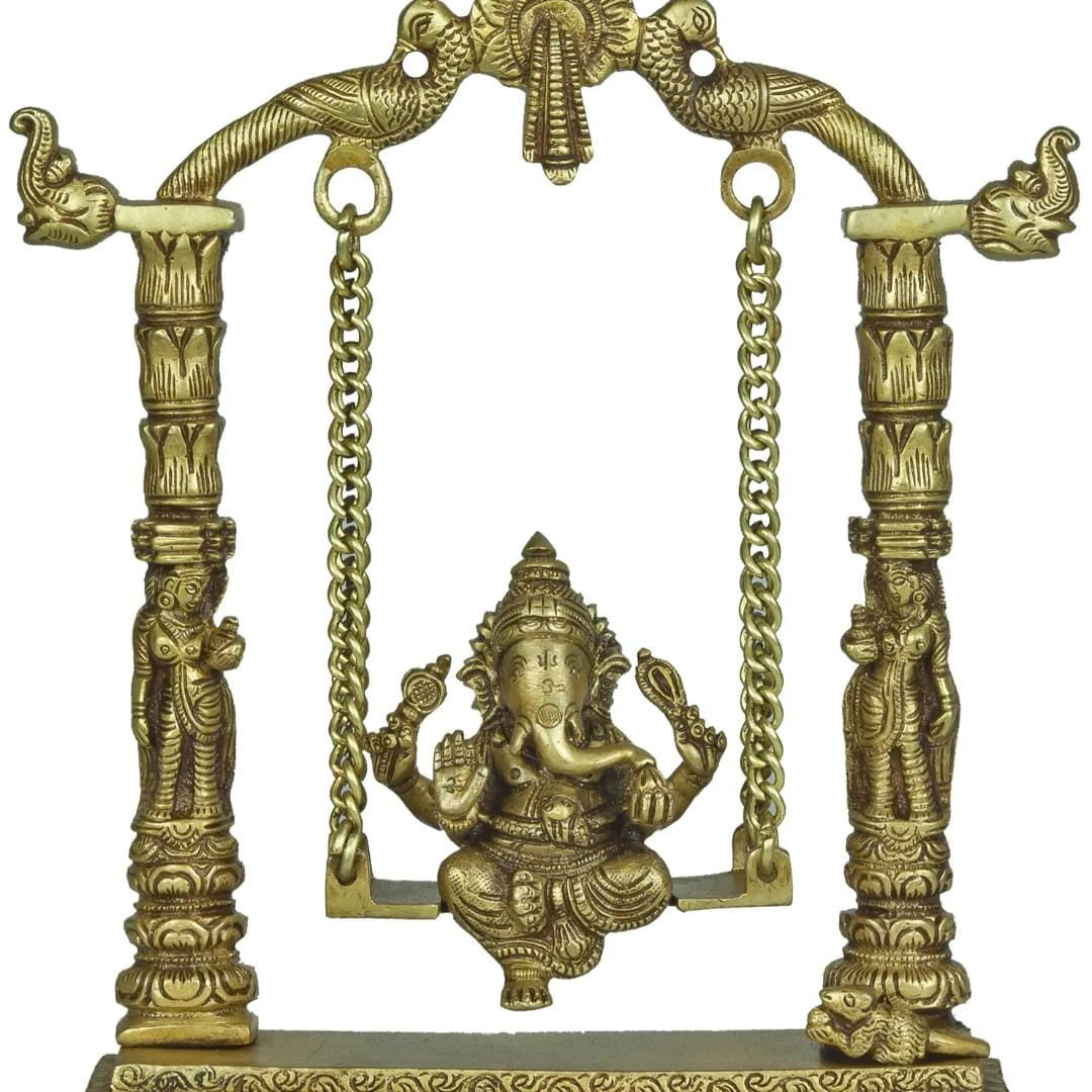 Divine Brass Ganesha Swing: Timeless Elegance - ShreejaKriti