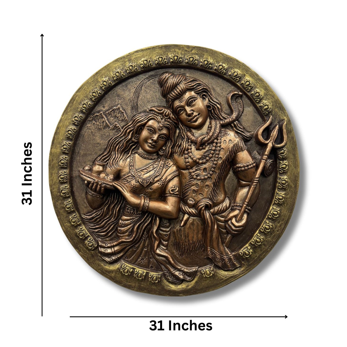 Divine Harmony: Shiv Parvati Mural Art - ShreejaKriti
